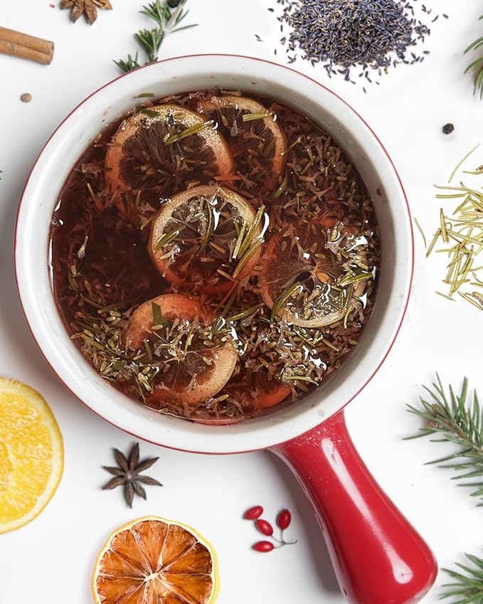 Potpourri Simmering, Happiness Simmer Pot Dried Lemon Slices, Rosemary & Lavender, Summer & Spring Stovetop Potpourri Kits for Home Housewarming Gift