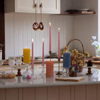 New Burning Formula Unscented Dripless 12-Inch Taper Candles Set of 12 - Pink, for Wedding, Dinner - Smokeless, Long Burning - Hand Poured, Colored Tall Candlesticks - Rosa