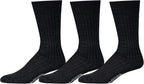 Merino Wool Mid-Calf Dress Socks for Men, Ribbed Dress Socks