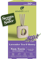 Enviroscent Non-Toxic Air Freshener for Home | Liquid Free Diffuser | Home Fragrance Lasts Over 30 Days | Kit includes 1 Mango Wood Stand & 1 Scent Stix Refill (Lavender Tea & Honey)
