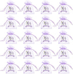 ABOOFAN 20pcs Lavender Sachet Bags Empty Mesh Storage Pouches for Dried Flowers Multi-use Organza Drawstring Bags for Home Fragrance and Party Favors