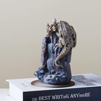 Dragon Backflow Incense Holder Waterfall Incense Burner, with 100 Backflow Incense Cones,1 Mat,1 Tweezers，Aromatherapy Ornamental for Home Office Yoga （Golden Dragon）