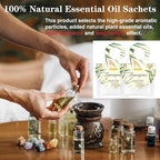 15 Packs Lemongrass Scented Sachets Bag for Drawers and Closets, Air Freshener for Home Fragrance Sachet, Long-Lasting Hanging Closet Deodorizer Smell Goods for House