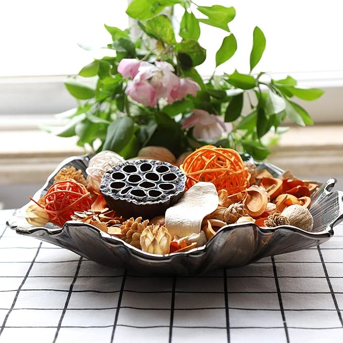 Qingbei Rina Fall Potpourri Bags,Burnt Orange Scented Potpourri Bowl Filler,Thanksgiving Decorative Dried Flower,Home Fragrance, Harvest Autumn Bathroom Decor,10 oz