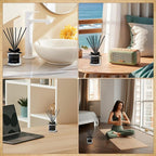 130Pcs Reed Aromatherapy Sticks - 10 Inch Black Fiber Reed Sticks, Aromatherapy Stick Refills for Home and Office - Reed Essential Oil Sticks for Aromatherapy Diffusers