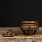 Brass Incense Burner Chinese Traditional Incense Burner Kit Zen Copper Incense Burner Office Home Yoga Room Sandalwood Burner Decoration Censer