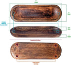 Wood Double Incense Sticks Holder Burner - Large Ash Catcher Handmade Home Decor