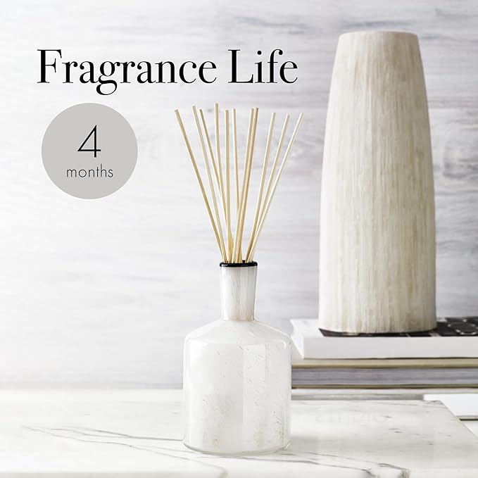 LAFCO New York Reed Diffuser Refill, Champagne - 8.4 oz - Up to 4-Month Fragrance Life - Includes Natural Wood Reeds - Free of Dyes & Propellants - Made in The USA