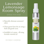 Victoria's Lavender Room Spray - All Natural Home Freshener, Essential Oil Concentrated Air Freshener, Bathroom Odor Eliminator, Luxury Room Spray Made in the USA, 1-Pk Lavender Lemon Sage, 4 oz