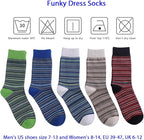 DRASEX Men's Dress Socks Funky Colorful Pattern Cotton Novelty Casual Crew Socks