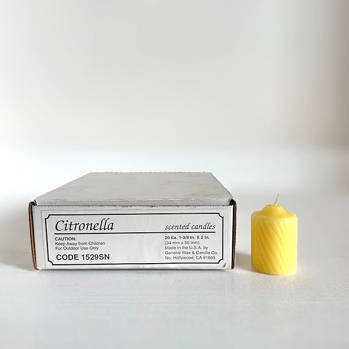 Scented Votive Candles - 15 Hour Burn Time - Ideal for Outdoor Events, Weddings, Birthday and Parties - Made in The USA, Box of 20 Scentinella