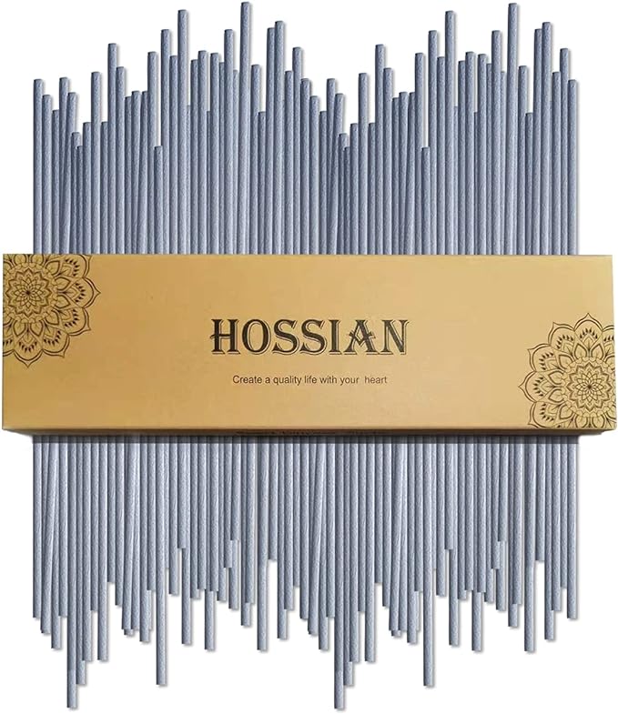 HOSSIAN 50PCS Reed Diffuser Sticks-7.5Inch Grey Diffuser Sticks-Fragrance Decor for Office and Home-Diffuser Oil Sticks Refill