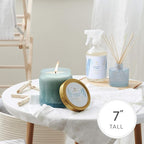 Thymes Petite Reed Diffuser Set – Includes Rattan Wood Sticks, Fragrance Oil, & Glass Bottle – Home Fragrance Oil Diffuser – Luxury Home Decor – Guest Bathroom Essentials (Washed Linen, 4 fl oz)