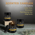 9Psc Scented Candles Set | Men Candle Set,7oz Gifts for Men Aromatherapy, Soy Candle(Black)