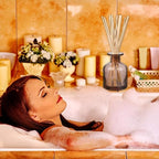 HOSSIAN Reed Diffuser Sticks - Reed diffusers-Reed Sticks -Diffuser Glass Bottles-Diffuser Refills- Natural Rattan Wood Replacement for Aroma Fragrance (9"*3mm Primary Color)