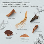 Energize & Focus - Innergy Ginseng Incense Sticks, Natural Herbal Blend for Focus and Energy, 55 Min Burn