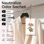 12 Pcs Rose Sachets Long Lasting Air Freshener Fragrance Potpourri Bags Odor Eliminator for Home Closet Drawer Deodorizer