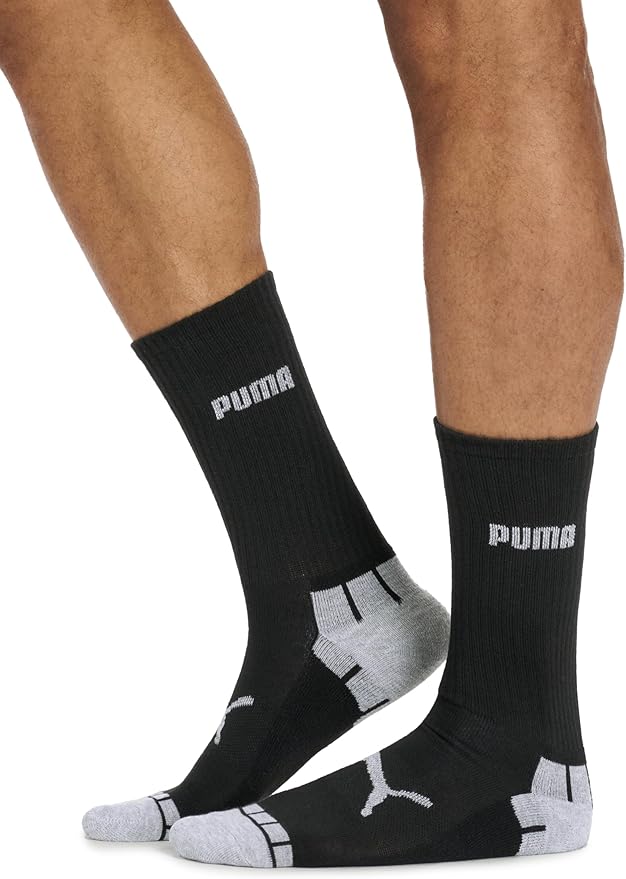 PUMA mens 6 Pack Crew Socks