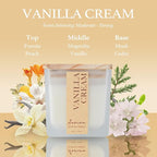 Scented Candle, 7.04 oz Vanilla Cream Aromatherapy Candle, Natural Soy Wax with Wooden Wick, Candles for Home, 45 Hours Burn Time, Scented Jar Candle Gifts