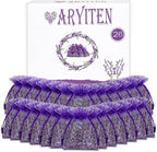26 Pack French Lavender Sachet Bags, 100% Natural French Potpourri Dried Lavender Sachets for Drawers and Closets, Strong Smell Fragrance Fresh Scents Home