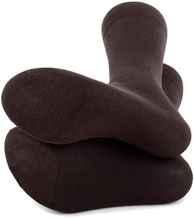 Feraricci Solid Color Casual Dress Socks for Men - Colorful & Comfortable Crew Socks