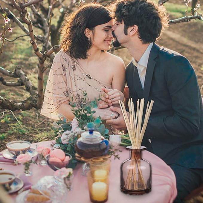 HOSSIAN Diffuser Reed Sticks-Diffuser Oil Refill, Home Fragrance Aromatherapy Reed Diffuser Set Sticks for Reed Diffusers Office Décor, Decoration (7.87"* 3mm Primary Color)