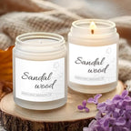 MOASITN Sandalwood Scented Candles for Home| Cedar,Sandalwood,Musk Scented Soy Candle| Handmade Longlasting Aromatherapy Candle| Jar Candel Gift for Women,Men for Spring,Birthday,Relaxing|7oz