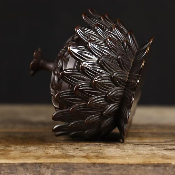 Brass Incense Burner Chinese Traditional Incense Burner Kit Zen Copper Incense Burner Office Home Yoga Room Sandalwood Burner Decoration Censer