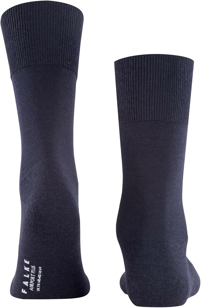 FALKE Men's Airport Dress Socks, Premium Merino Wool Cotton Blend, Sustainable Luxury, Eco-Friendly Business Casual, 1 Pair