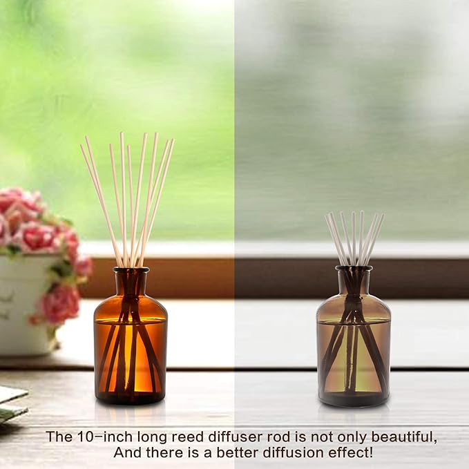 TOMCENXI 120PCS Reed Diffuser Sticks,10 Inch Natural Rattan Wood Sticks,Diffuser Refills,Essential Oil Aroma Diffuser Replacements Sticks for Home,Office
