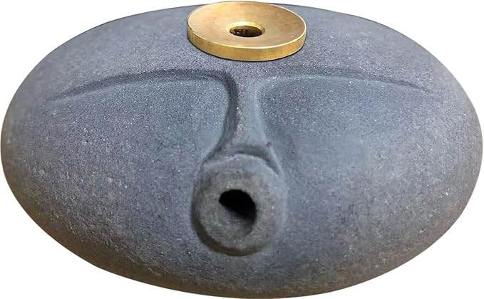 Handmade River Stone Backflow Incense Burner - Natural Pebble Aromatherapy Diffuser for Home Decor, Meditation & Relaxation (Unique Design, Each Piece Varies)