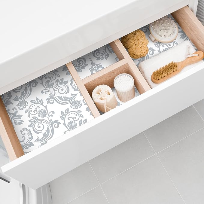 10 Sheets Drawer Liners for Dresser Scented Drawer Liners Non Adhesive Scented Paper for Fragrant Home Shelf Closet(Lavender,Chic Pattern)