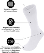 Feraricci Solid Color Casual Dress Socks for Men - Colorful & Comfortable Crew Socks