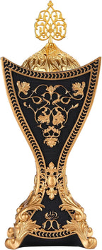 Frankincense Resin Incense Burner,Bakhoor Burner, Charcoal Incense Burner, Portable Incense Censer - for Yoga,Spa Aromatherapy,Office & Home Decor(Black)