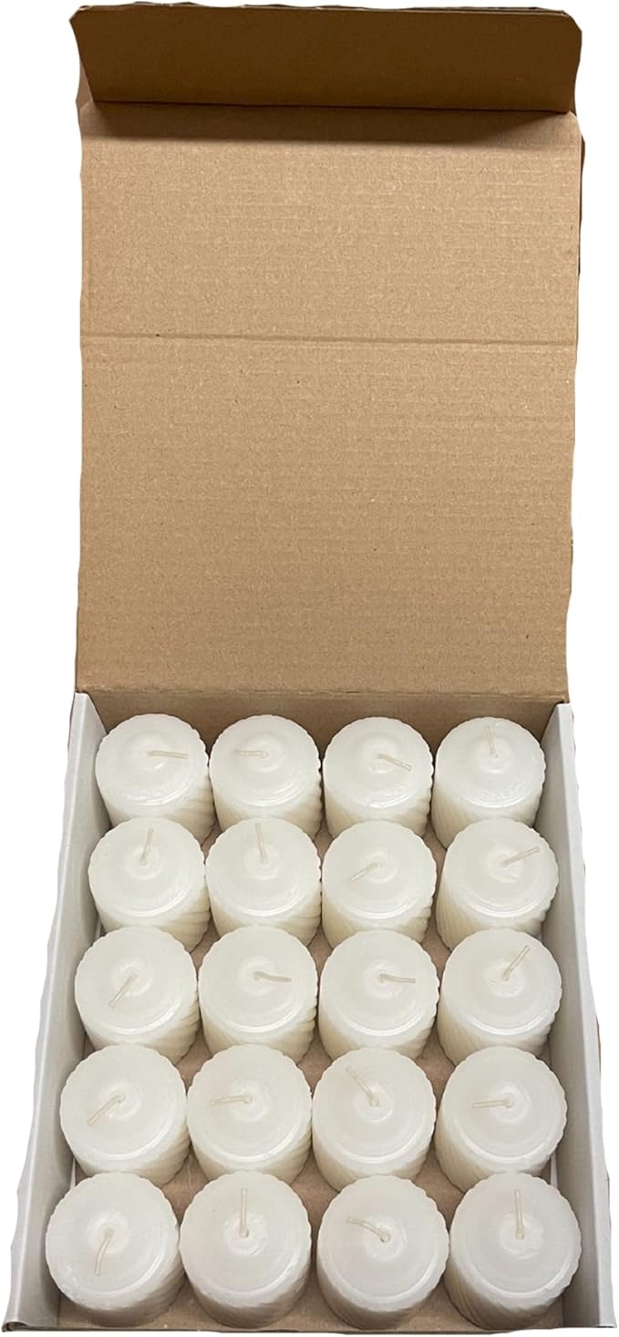 Scented Votive Candles - 15 Hour Burn Time - Candles for All Decorations - for Wedding, Birthday, Holiday & Home Decoration - Made in The USA, Case of 120, White Jasmine