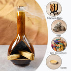 Premium Ceramic Palo Santo Holder - Mini Chiminea for Sage & Incense - High-Temperature (1200°C) Cleansing Design for Energy Purification - Perfect for Yoga, Meditation, and Aromatherapy