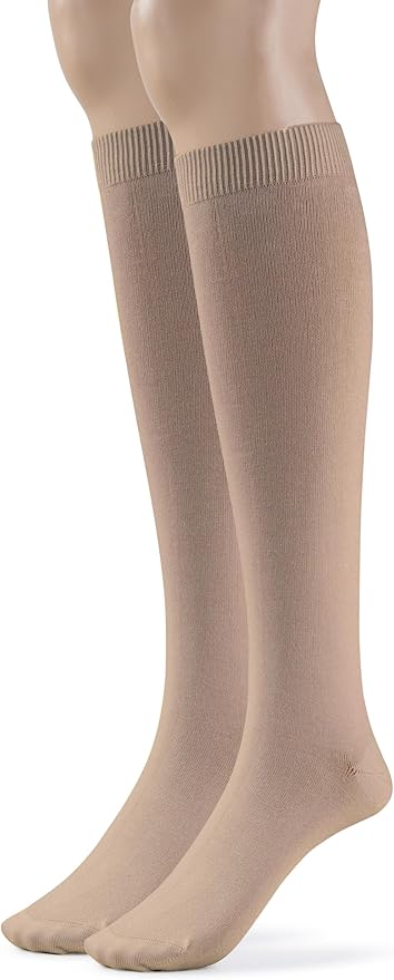 Silky Toes Mens Modal Knee High Socks 2-4 Pk Long Tube Over the Calf Dress Socks