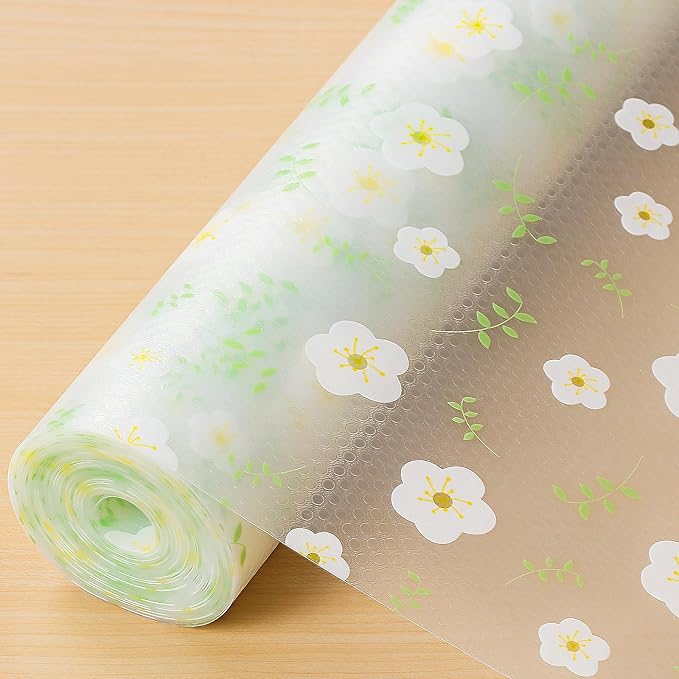 Cooyes Shelf Liner – Premium Non-Adhesive Cabinet & Drawer Liner for Kitchen – Waterproof Shelf Paper with Modern Pattern – Durable EVA Cabinet Mat – Easy to Cut