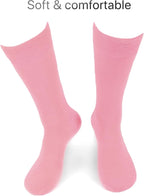 Feraricci Solid Color Casual Dress Socks for Men - Colorful & Comfortable Crew Socks