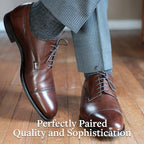 Merino Wool Dress Socks for Men – Over-the-Calf, Ribbed Wool Dress Socks for Size 8-12 – Breathable, Reinforced Heel and Toe