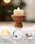 5plots Flameless Candles, 100Pcs Tea Lights Candles Battery Operated, Flameless Tealight Candles, Electric Tea Lights Votive Candles - No Flickering, White - 1.5" x 1.25"