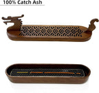 Dragon Incense Sticks Holder Burner,Boat Incense Holder Box,Wooden Incense Holder for Sticks,Blood Incense Ash Catcher,Cool Meditation Room Decor(Dragon Box)