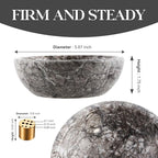 Koville Natural Marble Incense Holder, Incense Holder for Sticks with 9 Holes, Handmade Incense Burner Ash Catcher for Meditation Yoga SPA, Balsam Fir/Palo Santo/Sage/Cone (Gris Lido)