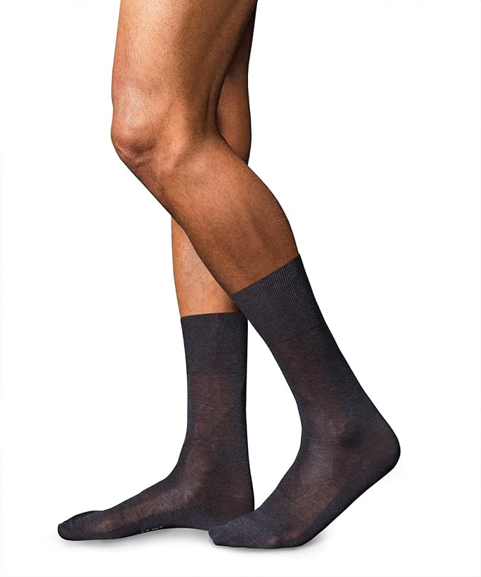 FALKE Men's No. 9 Egyptian Cotton Luxury Dress Socks, 1 Pair
