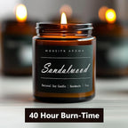 MOASITN Sandalwood Heavenly Scented Candles for Home| Natural Soy Aromatherapy Candle| Handmade Long Lasting Jar Candel| Gift for Women,Men| as Birthday,Housewarming,Thank You,Relaxing Gifts| 7oz