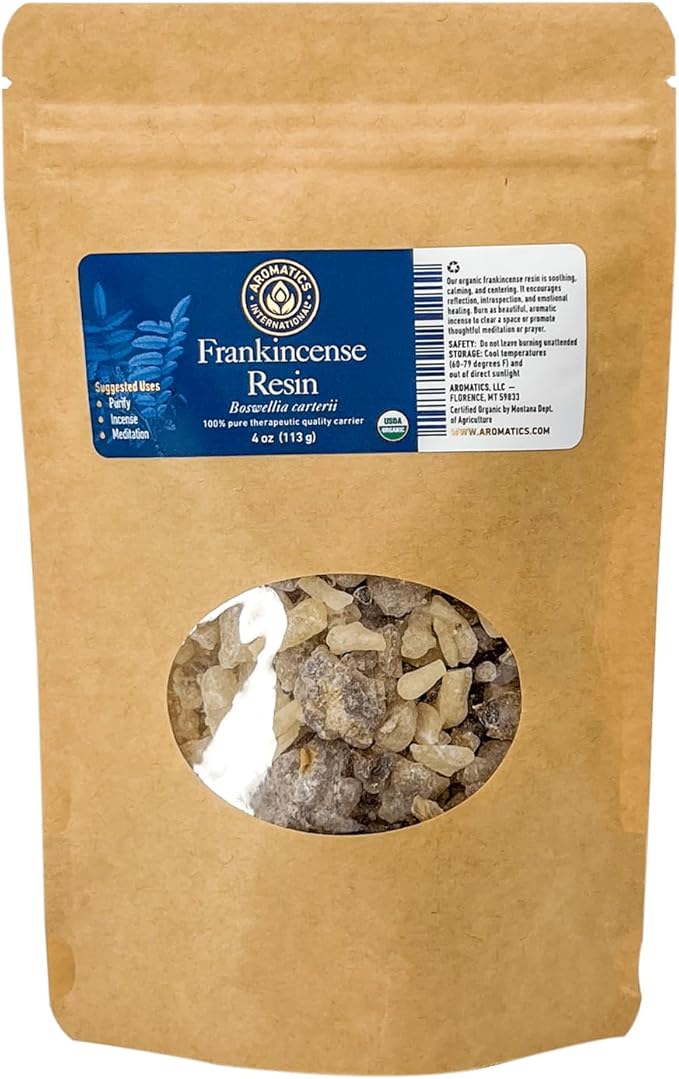 Aromatics International Frankincense Resin (4oz) – Natural Resin for Incense, Relaxation, and Wellness
