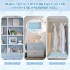 SCENTORINI Scented Drawer Liners for Dresser, Baby Powder Scent Drawer Paper Non-Adhesive, 14.3 x 19.6 Inch 6 Sheets, Shelf Liners for Bedroom Kitchen Cabinets Closet