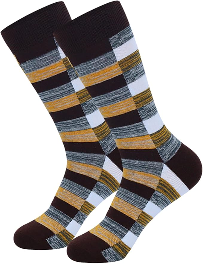 HHX YONLEE Dress Socks 5/6/10 Pairs Crew Argyle Colorful Cotton Novelty Casual Happy Fun
