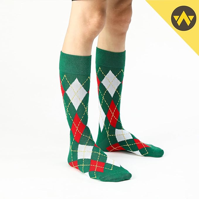 WANDER Men's Dress Socks Cotton Thin Classic Lightweight Socks 6/8 Pairs Solid & Patterned Soft Breathable Socks