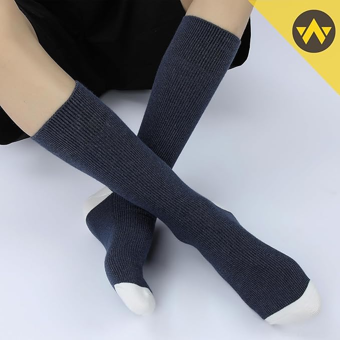 WANDER Men's Dress Socks Cotton Thin Classic Lightweight Socks 6/8 Pairs Solid & Patterned Soft Breathable Socks